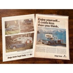 1960's Dodge Truck Magazine Ads VINTAGE ADVERTISING EPHEMERA